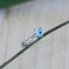 Aquamarine Twig Heart Solitaire Engagement Ring South Africa