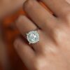 Double Halo Engagement Ring