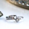 Bezel Wedding Ring Set