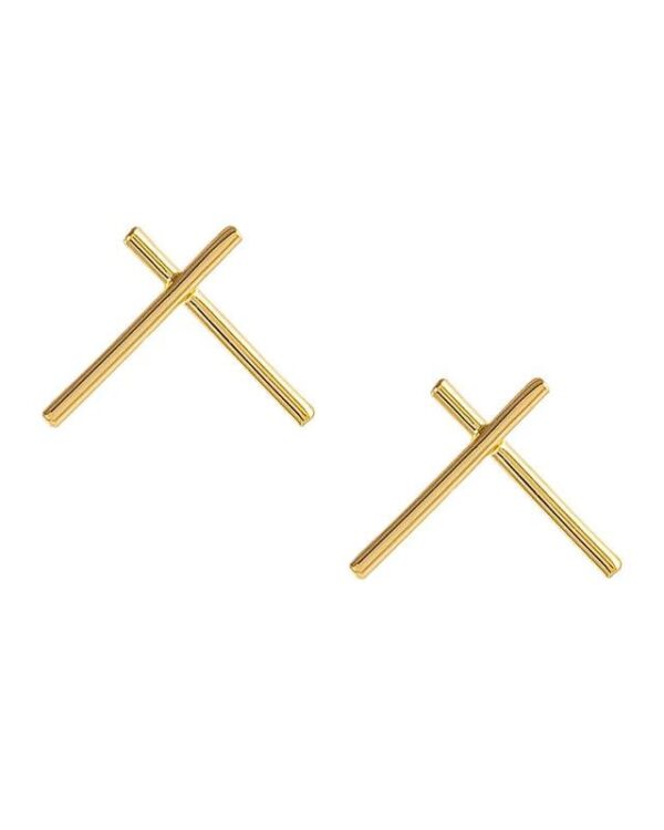 Gold Criss-Cross Earrings