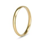 Gold Plain Straight Wedding Band