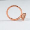 6 Claw Round Moissanite Solitaire Engagement Ring Rose Gold