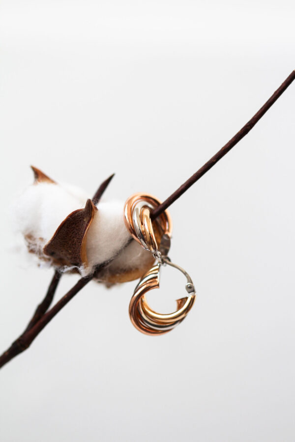 Gold Triple Hoop Earrings South Africa