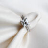 Moissanite Princess Pavé Engagement Ring White Gold
