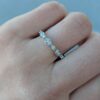 Vintage Marquise Bezel Moissanite Anniversary Ring