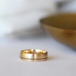 Mens Gold Matte Wedding Ring