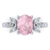 Oval Floral Morganite Cluster Engagement Ring Cape Town