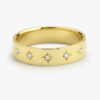 Yellow Gold Starstruck Moissanite Band