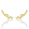 9ct Gold Ripple Ear Climber Earring