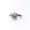 Oval Moissanite Solitaire Engagement Ring Rose Gold