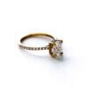 Elongated Cushion Hidden Halo Pavé Moissanite Engagement Ring Sigrid