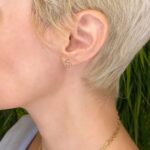 Gold Crescent Earrings