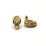Gold Textured Stud Earrings