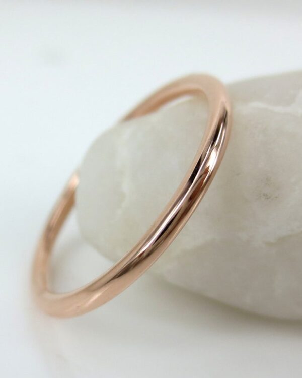 Rose Gold Thin Wedding Bands