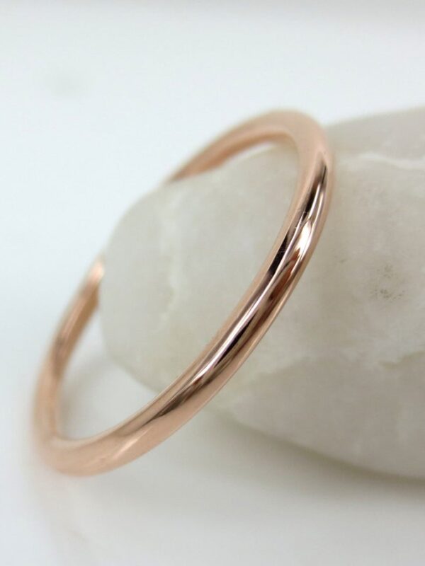 Rose Gold Thin Wedding Bands