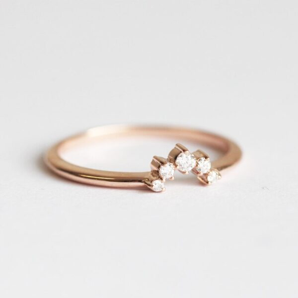 Moissanite Nesting Wedding Band - Image 2