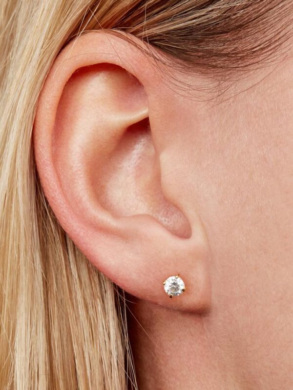 Round Moissanite Stud Earrings