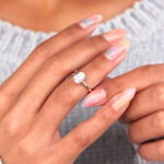 Elongated Cushion Moissanite Solitaire Engagement Ring