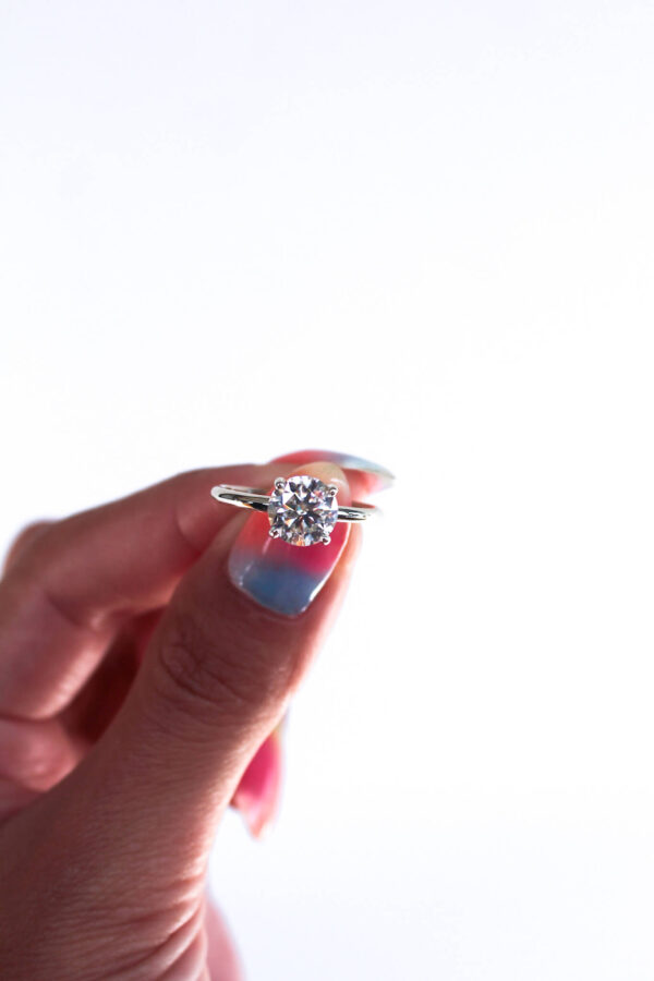 Round Moissanite Solitaire Ring - Image 6