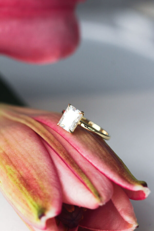 Radiant Moissanite Solitaire Engagement Ring South Africa 2