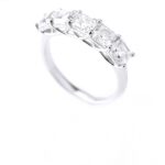 5-Stone Moissanite Asscher Eternity Ring