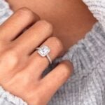 Radiant Halo Moissanite Engagement Ring
