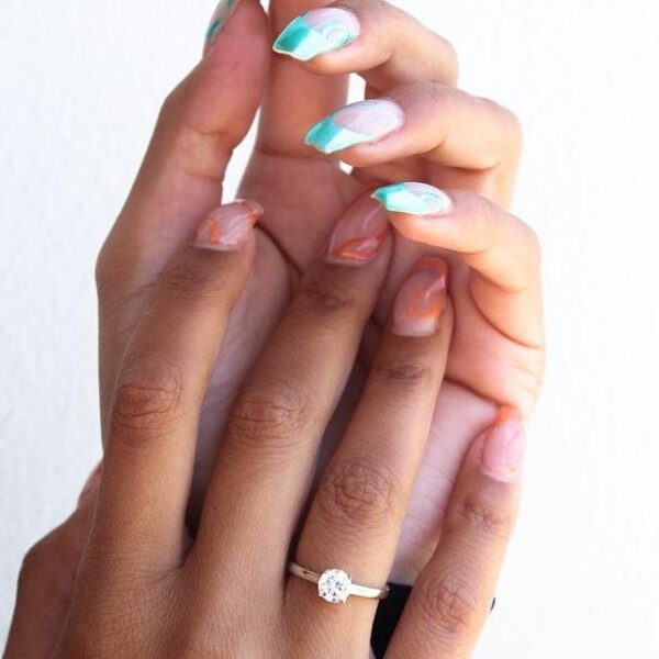 Round Solitaire Moissanite Engagement Ring White Gold