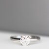 Round Solitaire Moissanite Engagement Ring Rose Gold