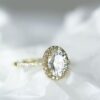 Classic Oval Moissanite Halo Engagement Ring Cape Town