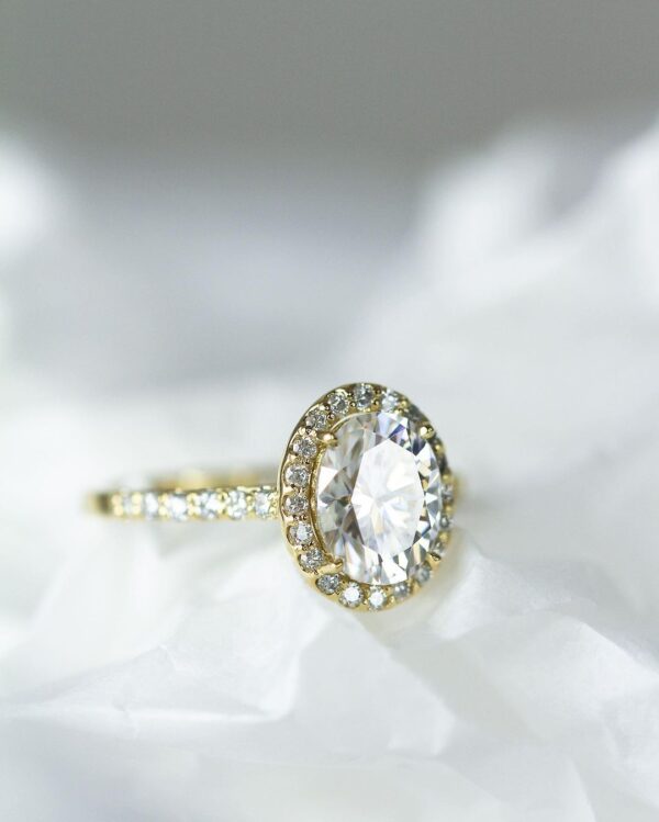 Oval Halo Engagement Ring - Image 6