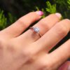 Floral Moissanite Solitaire Engagement Ring
