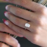 Protea Emerald Moissanite Solitaire Engagement Ring