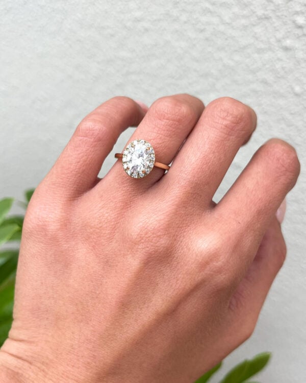 Halo Oval Engagement Ring