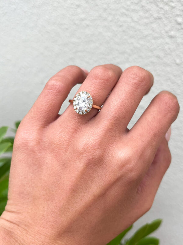 Halo Oval Engagement Ring