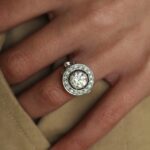 Round Moissanite Halo Ring