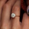 Round Brilliant Moissanite Solitaire Engagement Ring