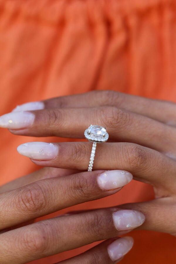 Cushion Halo Engagement Ring - Image 3