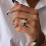 Classic Marquise Moissanite Solitaire Engagement Ring