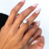 6-Claw Round Hidden Halo Engagement Ring