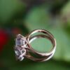 6-Claw Round Hidden Halo Engagement Ring Rose Gold