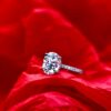 Oval Moissanite Hidden Halo Pavé Engagement Rings