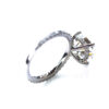 Oval Moissanite Hidden Halo Pavé Engagement Ring White Gold