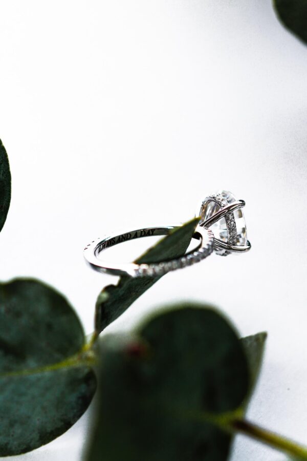 3ct Oval Moissanite Pavé Engagement Ring South Africa