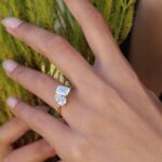 Toi et Moi Emerald And Pear Moissanite Engagement Ring