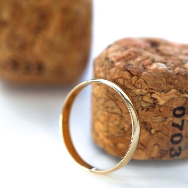 3mm Mens Gold Wedding Band
