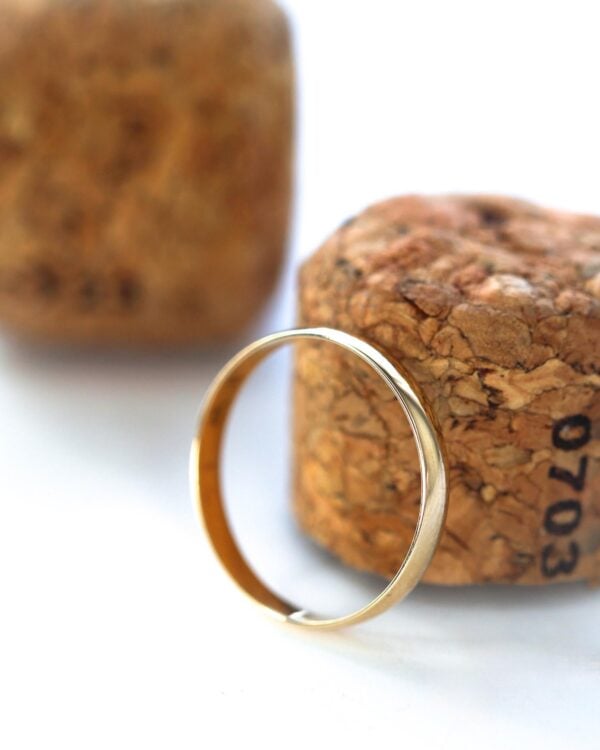 3mm Mens Gold Wedding Band