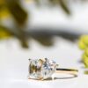Toi et Moi Emerald And Pear Moissanite Engagement Ring South Africa 2