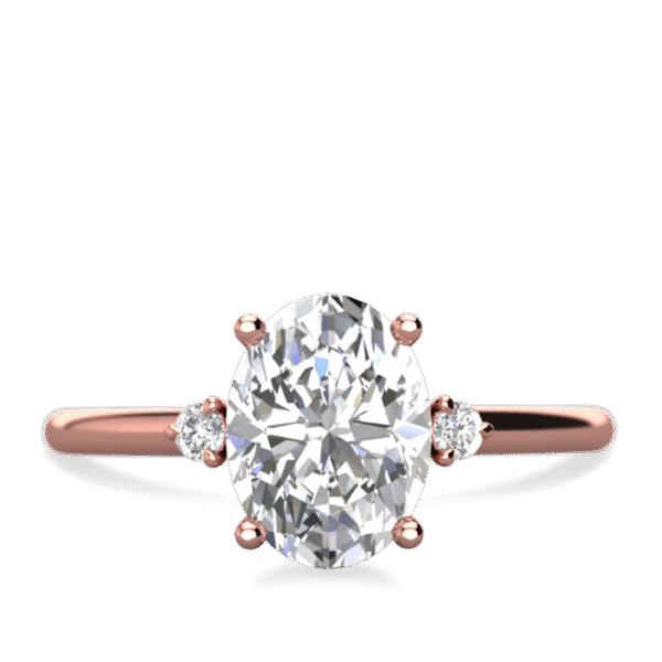 Jane - Oval Moissanite Three-stone Engagement Ring - Image 7