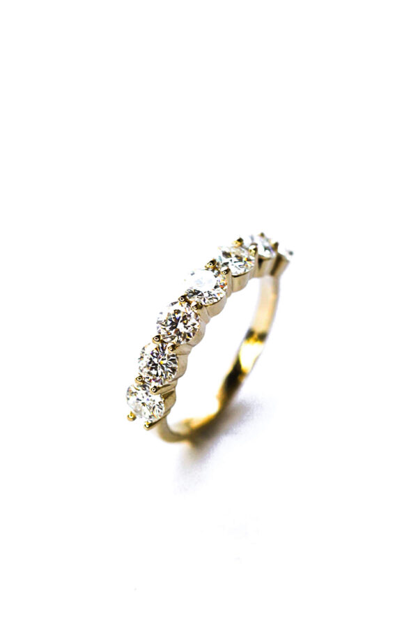 7 Stone Moissanite Eternity Band - Image 2