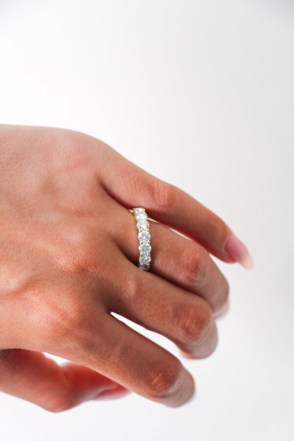 7 Stone Moissanite Eternity Band - Image 7